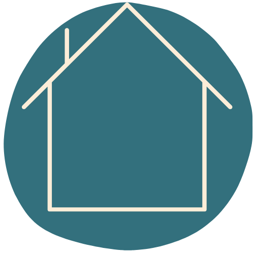 Rond avec dessin d'une maison