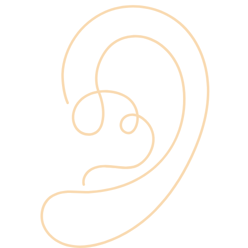 Une oreille en train fi pour symboliser l'écoute